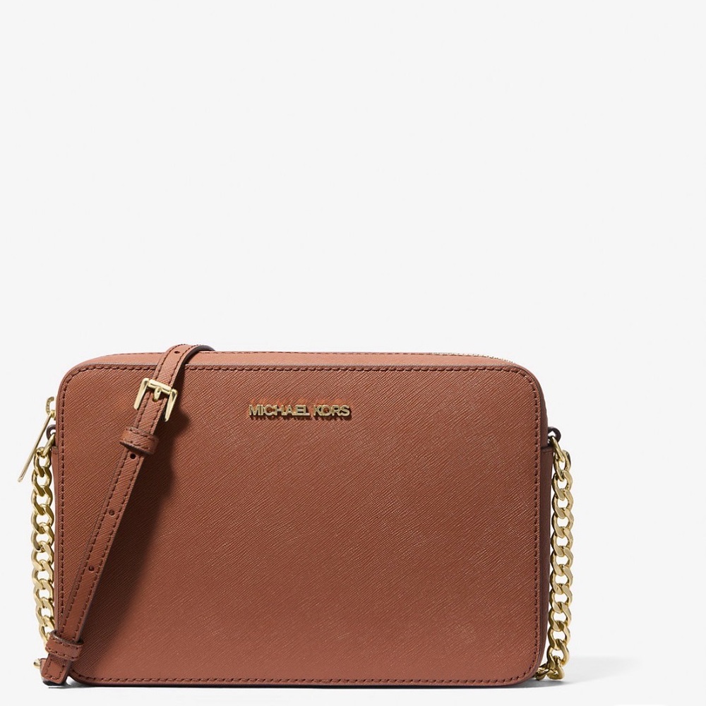 Michael Kors Jet Set Saffiano Leather Crossbody Bag